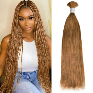 #30 Straight Boho Braids No Weft Bulk Hair For Human Hair CVOHAIR