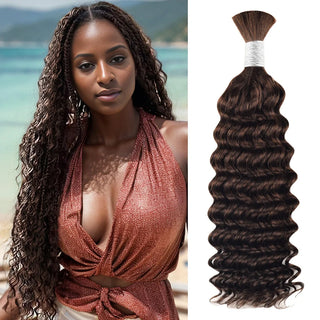 #2 Deep Wave Boho Braids No Weft Bulk Hair for Human Hair CVOHAIR