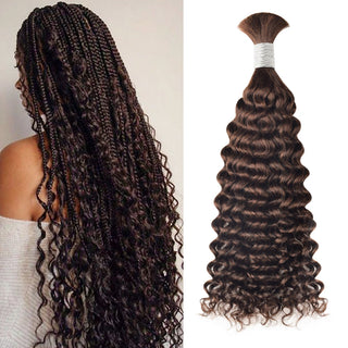 #2 Deep Wave Boho Braids No Weft Bulk Hair for Human Hair CVOHAIR