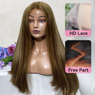 CVOHAIR Bob Straight HD Lace Front Perücken Echthaar 200% Dichte Transparent Lace Frontal Perücken Vorgezupft Mit Babyhaar