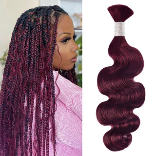 #99J  Body Wave Boho Braids No Weft Bulk Hair for Human Hair CVOHAIR