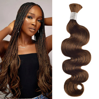 #4 Body Wave Boho Braids No Weft Bulk Hair for Human Hair CVOHAIR