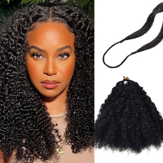 Crochet Human Hair Kinky Curly Hair Extensions CVOHAIR