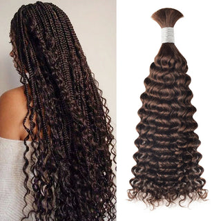 #2 Deep Wave Boho Braids No Weft Bulk Hair for Human Hair CVOHAIR