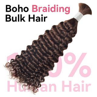 #2 Deep Wave Boho Braids No Weft Bulk Hair for Human Hair CVOHAIR