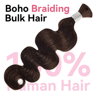 #2 Body Wave Boho Braids No Weft Bulk Hair for Human Hair CVOHAIR