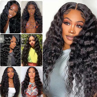 #1 Loose Deep Wave HD Lace Front Wigs Human Hair 200% Density Transparent Lace Frontal Wigs Pre Plucked With Baby Hair CVOHAIR