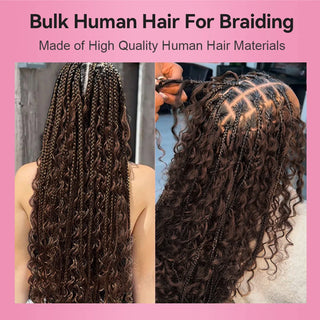 #2 Deep Wave Boho Braids No Weft Bulk Hair for Human Hair CVOHAIR