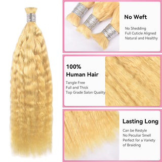 #613 Wave And Wet Boho Braids No Weft Bulk Hair For Human Hair CVOHAIR