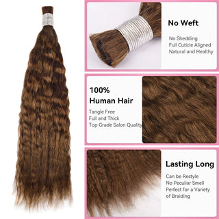 #4 Wave And Wet Boho Braids No Weft Bulk Hair For Human Hair CVOHAIR