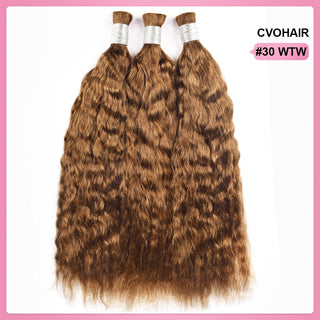 #30 Wave And Wet Boho Braids No Weft Bulk Hair For Human Hair CVOHAIR