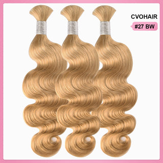 CVOHAIR #27 blond miel vague profonde cheveux humains en vrac pour tresser sans trame Extensions de cheveux humains 100g/chaque paquet