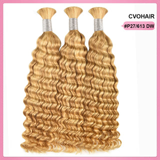 #P27/613 Blonde Ombre Bohemian Human Hair For Braiding CVOHAIR