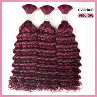 #99J Burgundy Bohemian Human Hair For Braiding CVOHAIR