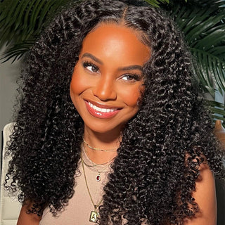 CVOHAIR Kinky Curly HD Lace Front Perücken Echthaar 200 % Dichte Transparent Lace Frontal Perücken Vorgezupft Mit Babyhaar