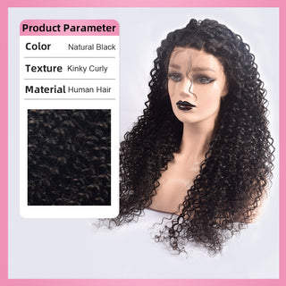 CVOHAIR Kinky Curly HD Lace Front Perücken Echthaar 200 % Dichte Transparent Lace Frontal Perücken Vorgezupft Mit Babyhaar