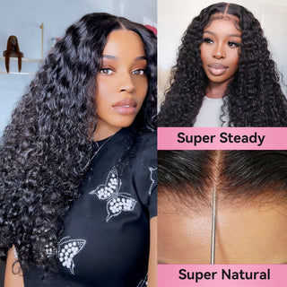 CVOHAIR Kinky Curly HD Lace Front Perücken Echthaar 200 % Dichte Transparent Lace Frontal Perücken Vorgezupft Mit Babyhaar