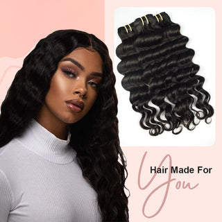 #1B Loose Deep Wave Hair 12A Bundles 100% Unprocessed Brazilian Virgin Human Hair Weave Bundles CVOHAIR