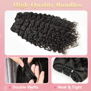 #1 Deep Curly Hair Weave 3 Bundles Brazilian Virgin Human Hair Cutctle Aligned Hair Bundles Soft Remy Hair CVOHAIR