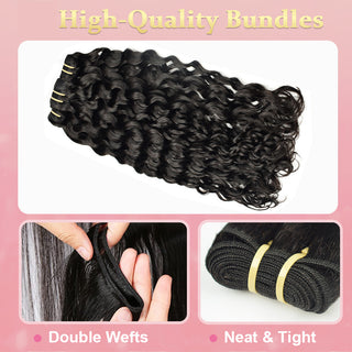 #1B Italian Curly Hair 12A Bundles 100% Unprocessed Brazilian Virgin Human Hair Weave Bundles CVOHAIR