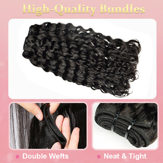 #1B Italian Curly Hair Weave Bundles Human Hair 100% Quality Virgin Human Hair None Chemical Bundles CVOHAIR