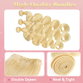 CVOHAIR Body Wave Echthaar 3 Bündel Echthaar 100% Unbehandeltes Weave Bundles Echthaar Doppelschuss