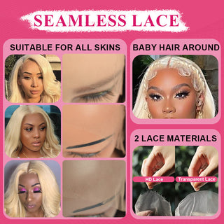 #613 Body Wave HD Lace Front Wigs Human Hair Glueless Wig Transparent Lace Frontal Wigs CVOHAIR