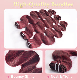 #99J Body Wave 10A Bundles Virgin Hair 100% Unprocessed Weave Human Hair Double Weft CVOHAIR