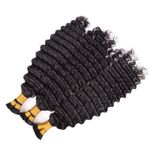 Deep Wave I Tip Hair Extensions 100% Real Human Hair 100g CVOHAIR