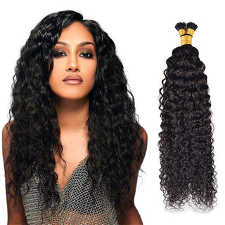 Italian Curly I Tip Hair Extensions 100% Real Human Hair 100g CVOHAIR