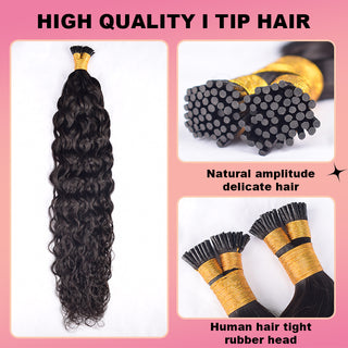 Italian Curly I Tip Hair Extensions 100% Real Human Hair 100g CVOHAIR