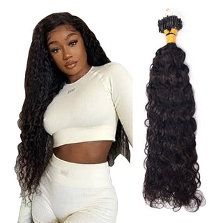 Natural Black Italian Curly Mirco Ring Hair Extension 100% Real Human Hair CVOHAIR