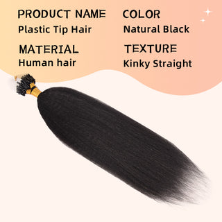 Natural Black Kinky Straight Mirco Ring Hair Extension 100% Real Human Hair CVOHAIR