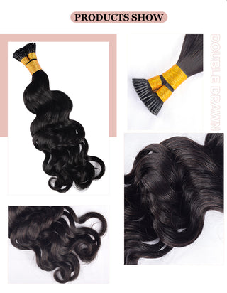 Loose Deep Wave I Tip Hair Extensions 100% Real Human Hair 100g CVOHAIR