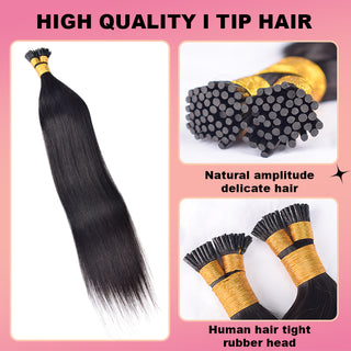 Straight I Tip Hair Extensions 100% Real Human Hair 100g CVOHAIR