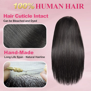 #1 Straight HD Lace Front Wigs Human Hair 200% Density Transparent Lace Frontal Wigs Pre Plucked With Baby Hair CVOHAIR