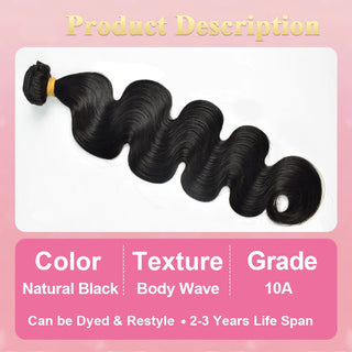 CVOHAIR Body Wave Echthaar 3 Bündel Echthaar 100% Unbehandeltes Weave Bundles Echthaar Doppelschuss