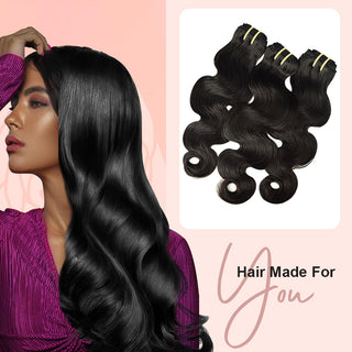 #1B Body Wave Hair 12A Bundles 100% Unprocessed Brazilian Virgin Human Hair Weave Bundles CVOHAIR