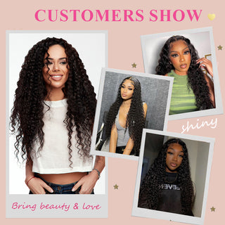 Cvohair Kinky Curly #1B HD Lace Closure  Human Hair