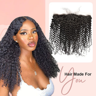 Cvohair Deep Curly #1B HD Lace Closure  Human Hair