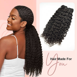 #1 Deep Curly Hair Weave 3 Bundles Brazilian Virgin Human Hair Cutctle Aligned Hair Bundles Soft Remy Hair CVOHAIR