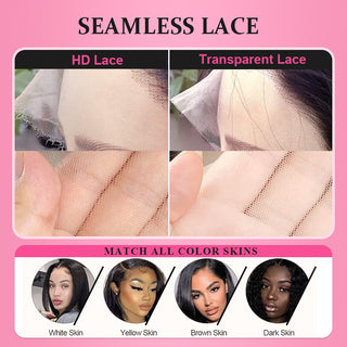 CVOHAIR Kinky Curly HD Lace Front Perücken Echthaar 200 % Dichte Transparent Lace Frontal Perücken Vorgezupft Mit Babyhaar