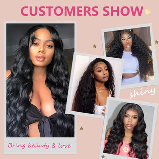 #1B Loose Deep Wave Hair 12A Bundles 100% Unprocessed Brazilian Virgin Human Hair Weave Bundles CVOHAIR