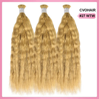 #27 Wave And Wet Boho Braids No Weft Bulk Hair For Human Hair CVOHAIR